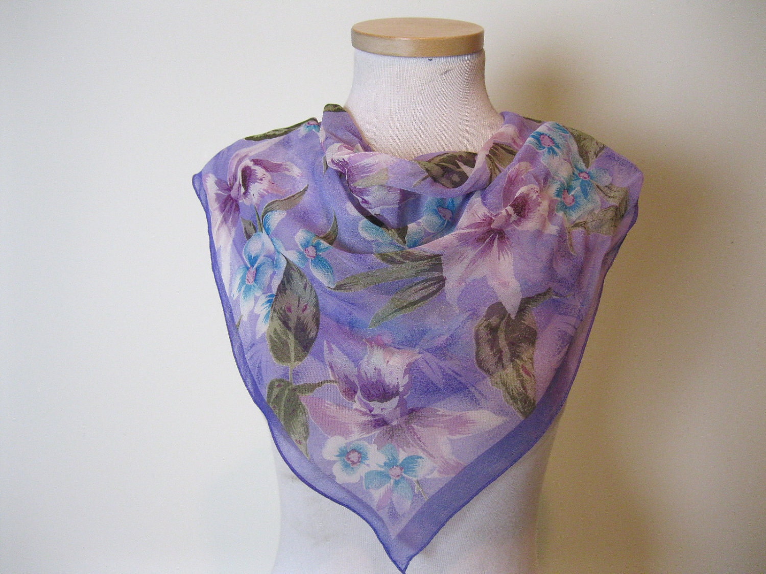 Vintage 1970s Scarf Designer Scarf by LadyScarlettsVintage