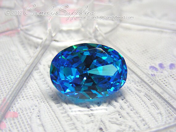 1pcs 13x18mm swiss blue topaz oval cz gemstone 20ct 1pcs 13x18mm swiss blue topaz oval cz gemstone 20ct