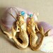 Vintage style Mermaid earrings - Gold field hooks & real freshwater pearls