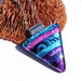 Dichroic Pendant, Fused Glass Jewelry, Geometric, Small, Spring, Purple, Pink (Item 10263-P)