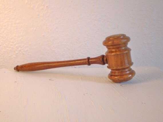 Vintage Judge's Gavel Wood