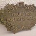 Thank You For Not Smoking Brass Plaque Reserved for GreenYogini