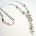 Crystal Necklace Wedding Necklace Sterling Silver Jewelry