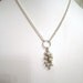 Pearl Necklace Cluster Pendant Wedding Jewellery June Birthstone Bridesmaid Jewelry