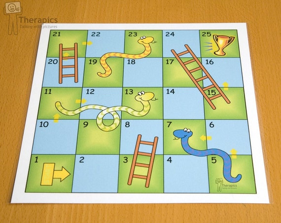 Therapics Snakes and Ladders printable