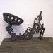 Vintage Eastlake cast iron sconce oil lamp holder. ornate Paris Apartment.......