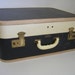 Vintage Suitcase.....navy...white....tan...preppy......nautical