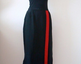 1980s Calvin Klein Silk Wrap Skirt / designer vintage NOS