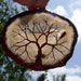 Copper Wire Tree Of Life Metal Wall Art Sculpture On A Cloudy White Agate Stone Crystal Suncatcher