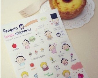 1box korea pretty sticker set paper deco sticker set by jolintsai