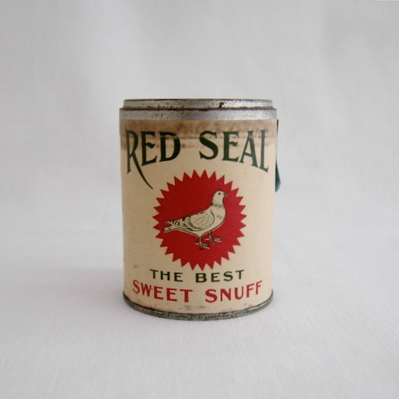 Vintage Red Seal Snuff Sample Can