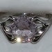 Lovely Vintage ESPO---Natural AMETHYST Delicate Square ----Vintage ESTATE Sterling Ring Size 5