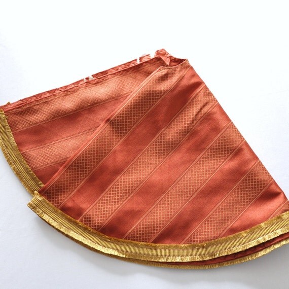 bronze and cream christmas tree skirt by thesilverthimble bronze and cream christmas tree skirt by thesilverthimble