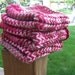 Knitted Cotton Dishcloths Washcloths Facecloths Rose Damask - Ready To Ship