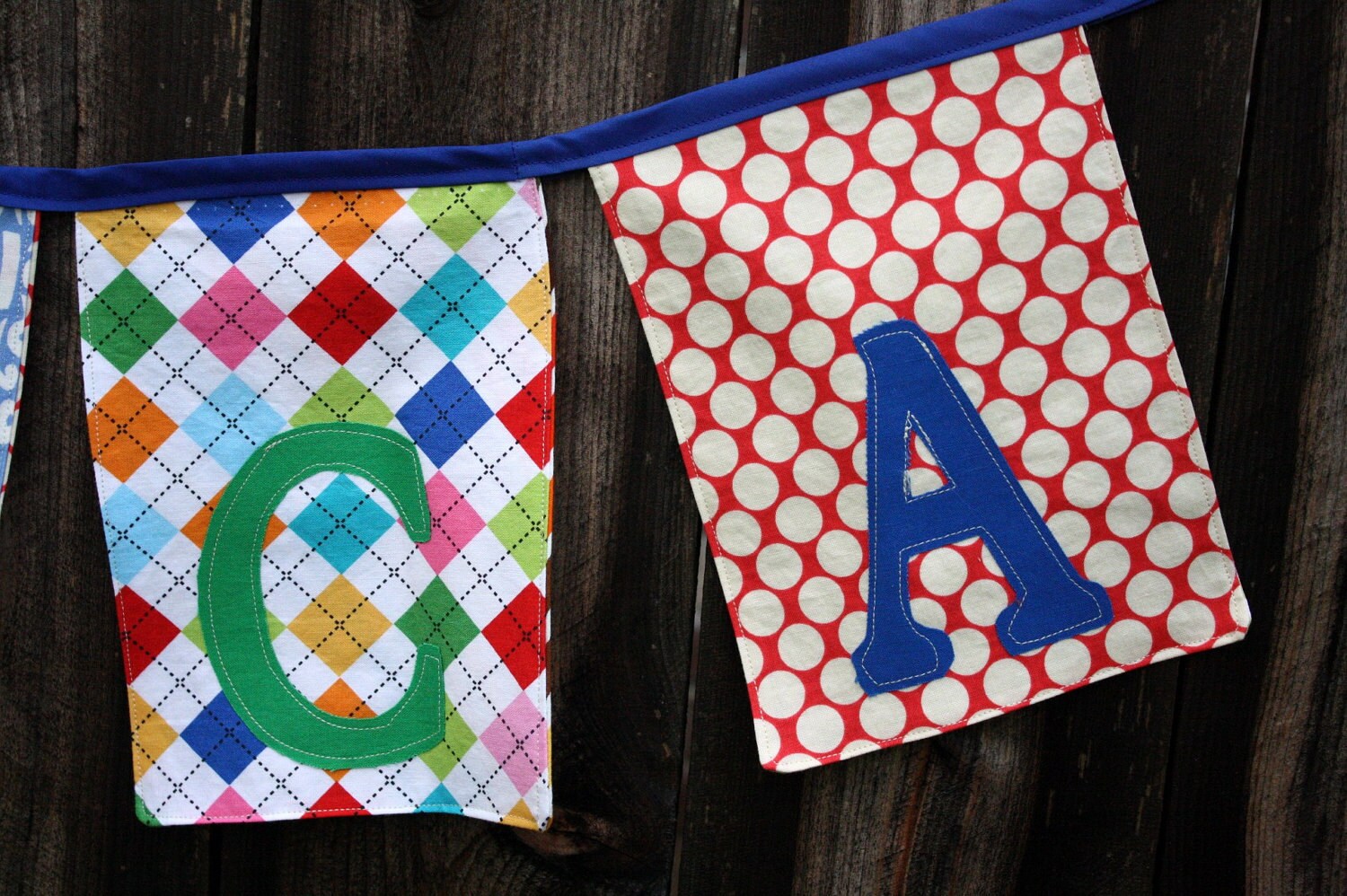 Personalized Fabric Name Banner Garland Party or Room