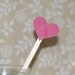 25 Red Heart topped drink stirrers / stir sticks - Great for Valentines