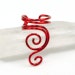 Swirly Red Ear Cuff