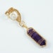 Woven Gold Swirly Ear Cuff with Amethyst Crystal Point