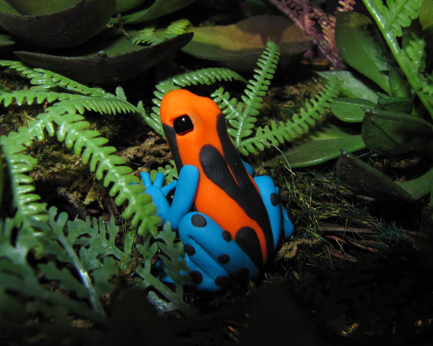 Tropical frogs on plants wall hanging