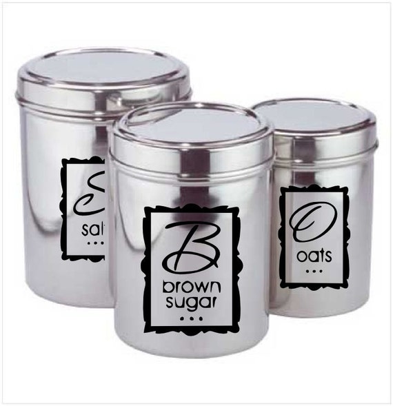Kitchen Canister Labels | kitchen canister labels set of 12 labels by wallscripted on etsy Kitchen Canister Labels | kitchen canister labels set of 12 labels by wallscripted on etsy