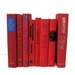 Red Vintage Books Instant Collection of Decorative Books for Wedding Decor, Home Decor, and Photography Prop