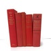 Red Vintage Books lor Instant Collection of Decorative Books for Wedding Decor, Home Decor, and Photography Prop