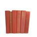 Peach Salmon Decorative Books , Vintage Wedding Decor , Vintage Photography Prop