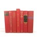 Red Vintage Books Wedding Table Photography Prop