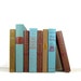 Turquoise Red Brown Vintage Decorative Books for Wedding Decor and Photo Prop