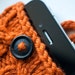 Autumn Orange Double Cable Knit iPhone Case (3/4/4S Gen models)