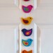 Colorful felt birds garland (L)