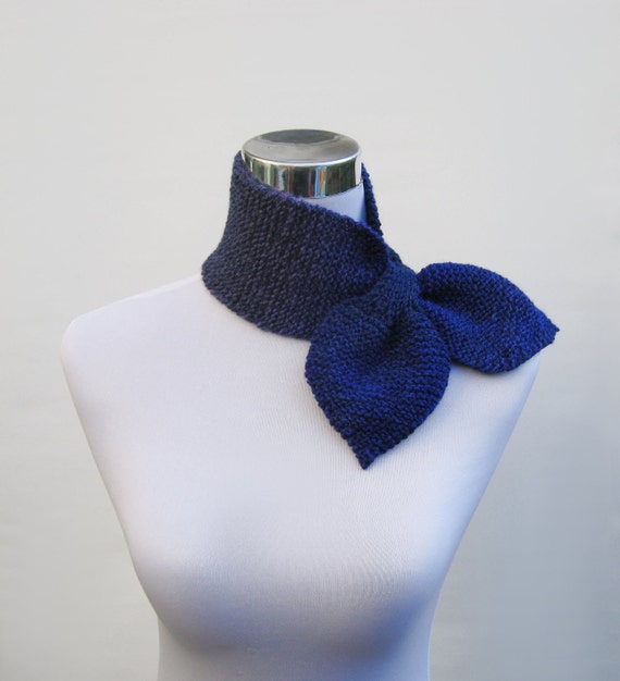 Knit ascot scarf 50s style retro bow tie necktie by jarg0n on Etsy