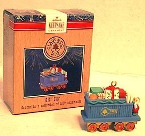 Hallmark Tree Ornament Mini TRAIN Gift Car - 2516C
