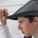 Medieval Peasant Hat, Upcycled Grey Wool Lined with Cotton: The Ashiepattle