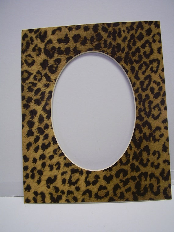 Picture Frame Mat Leopard Cheetah Jaguar Animal Print 8x10 for