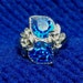 Sara Coventry Ring Blue Hearts adjustable size vintage