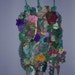 Summer Garden Freeform Knit Crochet Wall Hanging Driftwood OOAK