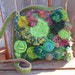 Spring Green, Knit and Crocheted Freeform Shoulder Bag, Purse OOAK