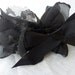 flirty floral headband in midnight black