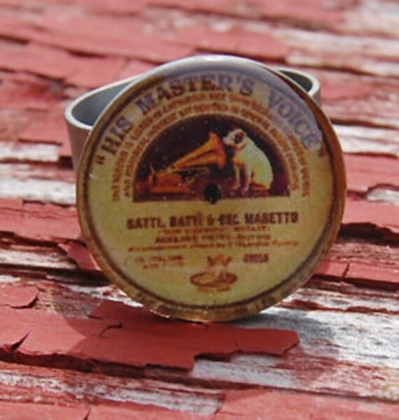His Master's Voice Record Label Ring