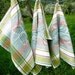 Kitchen towel set -Herbs- tea towels, linen towels, damask towels,