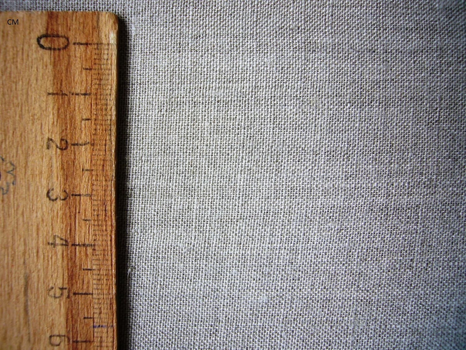 Extra wide pure linen fabric Grey Sand