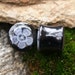 Acrylic Lace Plugs Gauges Black and White size 9/16 14mm PluggingAlong Seconds