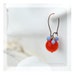 Orange and Baby Blue Earrings