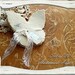 Set of 10 Handmade Recycled Butterfly Paper, Natural Off White in Color with Rose of Sharon Petals