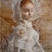 One of a Kind, Vintage Cage Art Doll, Handmade of Clay, Vintage Lace & Embellishments. FREE SHIPPING