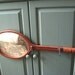 Wooden Tennis Racket Mirror Hooks Wall Rack Vintage 1970s