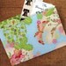 Refrigerator Folder Magnet in Floral Butterflies for Recipes, Coupons and Photos