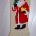 New Hand Knit Christmas Stocking Old Fashioned Santa Personalized