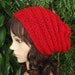 SALE hat"//////Hand Knit skullcap in Red